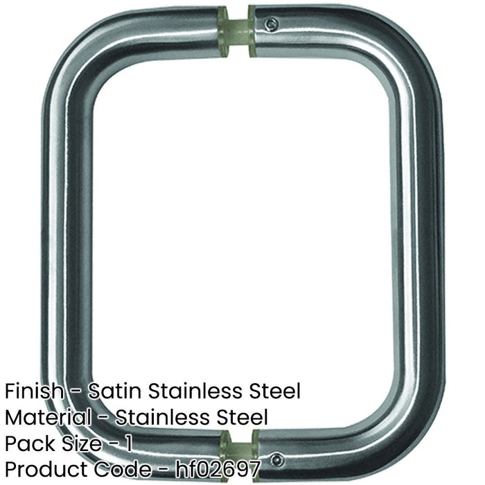 Sleek Stainless Steel Shape Pull Handle Modern Interiors 19mm Size Door Handle-1