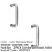 PACK Durable 22mm Shape Pull Handle Satin Stainless Steel Grade Door Handle (1)-1
