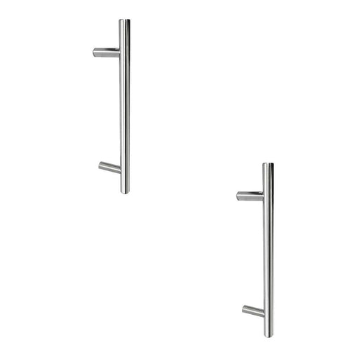 PACK Premium Stainless Steel 25mm Pull Handle Fixing Sleek Satin Finish Door Handle (4)