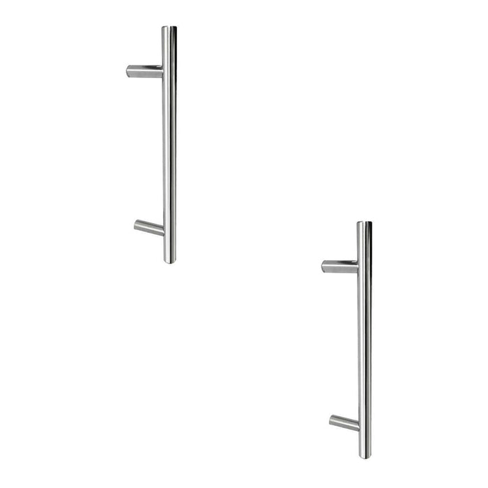 PACK Premium Stainless Steel 25mm Pull Handle Fixing Sleek Satin Finish Door Handle (4)