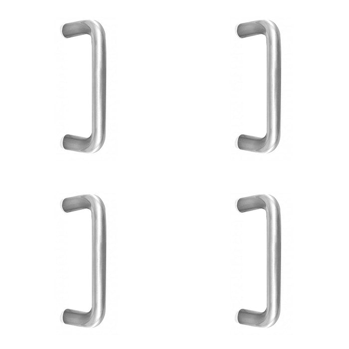 PACK Premium Stainless Steel 19mm Shape Pull Handle Satin Finish, 225mm Length Door Handle