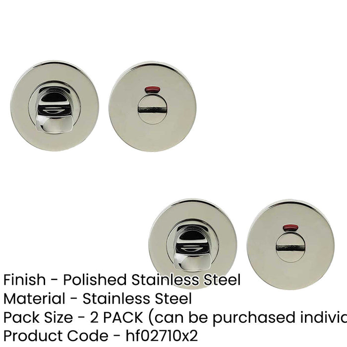 PACK Premium Grade Stainless Steel Door Turns Releases with Indicator Door Handle (2)-1