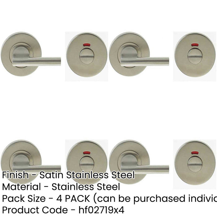 PACK Durable Grade Stainless Steel Easy Turns Releases with Indicator Doors Door Handle-1