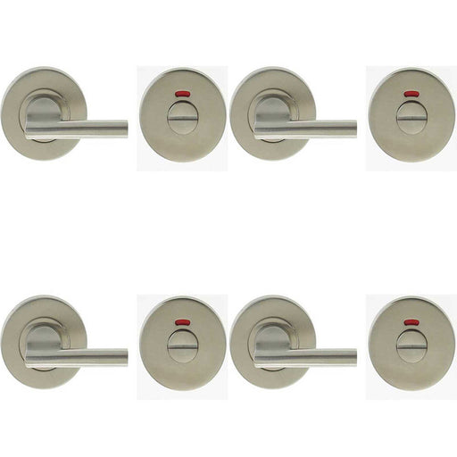 PACK Durable Grade Stainless Steel Easy Turns Releases with Indicator Doors Door Handle