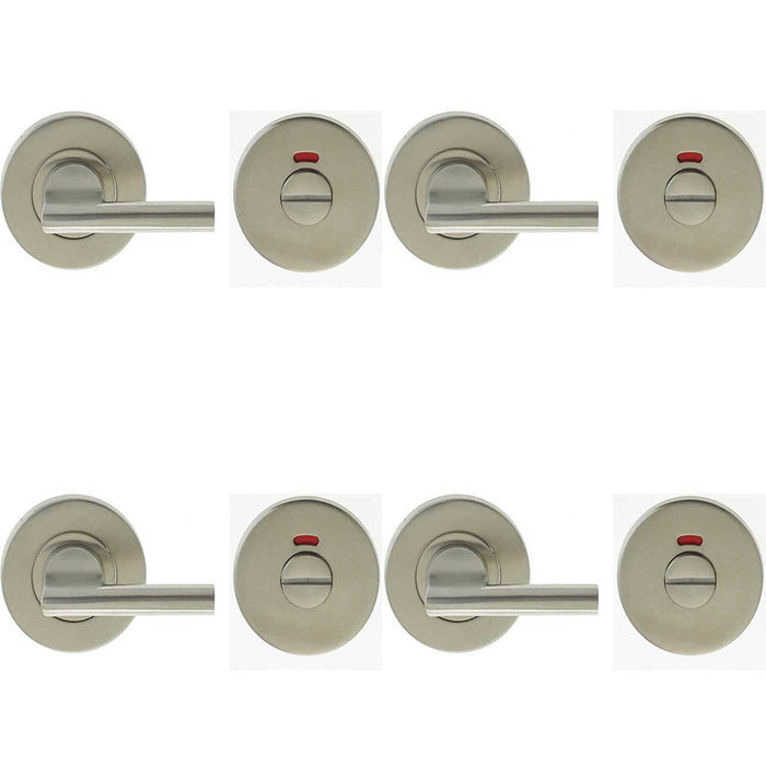 PACK Durable Grade Stainless Steel Easy Turns Releases with Indicator Doors Door Handle