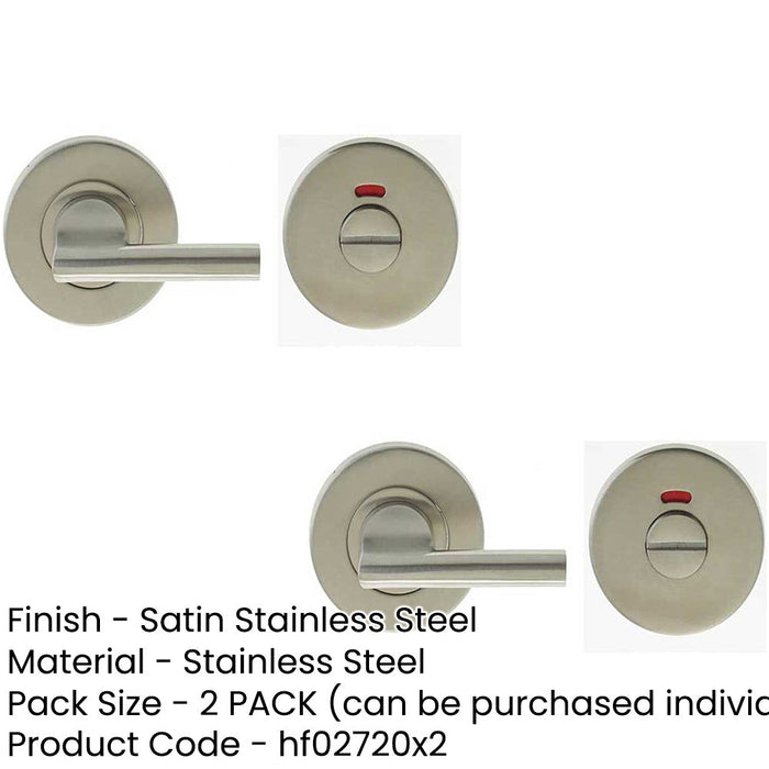 PACK Durable Grade Stainless Steel Easy Turns Releases with Indicator Doors Door Handle (3)-1