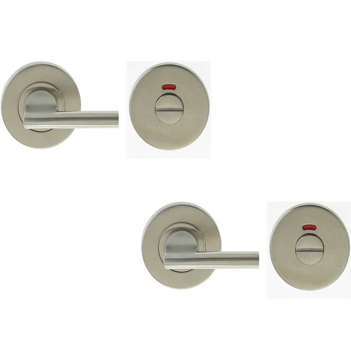 PACK Durable Grade Stainless Steel Easy Turns Releases with Indicator Doors Door Handle (3)