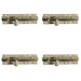 PACK Polished Brass Straight Barrel Bolts 102x25mm Secure Locking Door Bolt