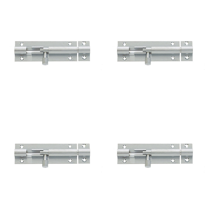 PACK 75x25mm Satin Chrome Brass Straight Barrel Bolts Secure Locking Door Bolt