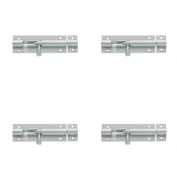 PACK Durable Brass Straight Barrel Bolts 152x25mm Satin Chrome Finish Door Bolt