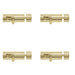 PACK Premium Brass Heavy Straight Barrel Bolts 102x38mm Enhanced Security Door Bolt