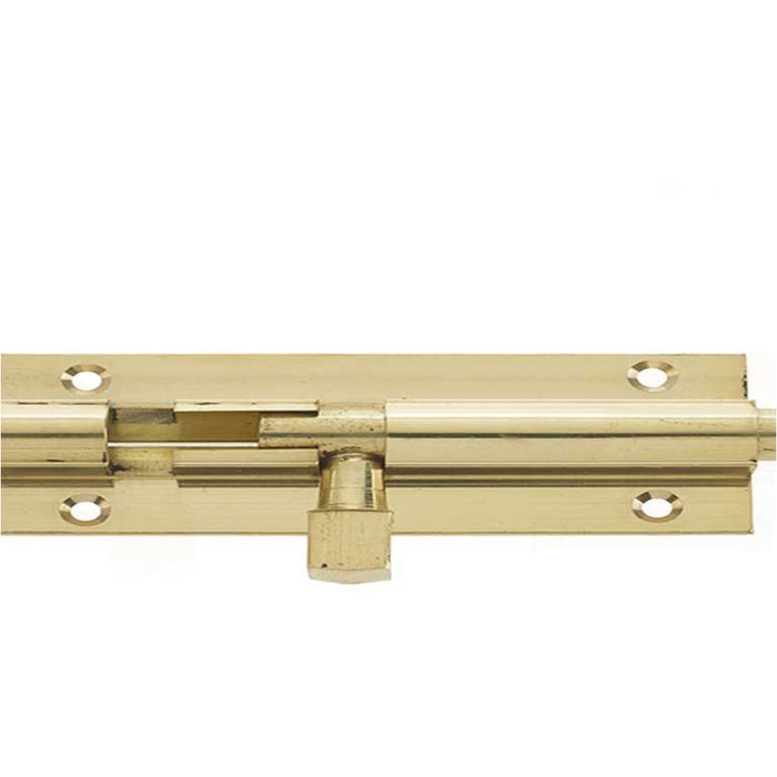 Premium Heavy-Duty Brass Straight Barrel Bolts 152x38mm Polished Enhanced Security Door Bolt