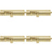 PACK Premium Heavy-Duty Brass Straight Barrel Bolts 152x38mm Polished Enhanced Security Door Bolt