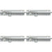 PACK Premium Brass Heavy-Duty Straight Barrel Bolts 152x38mm Polished Chrome Finish Door Bolt