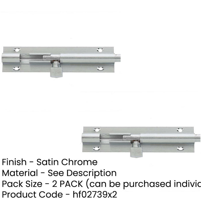 PACK Heavy-Duty Satin Chrome Brass Straight Barrel Bolts 152x38mm Ultimate Security Door Bolt (1)-1