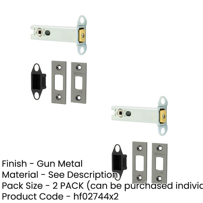 PACK Heavy Duty 102mm Tubular Deadbolts Metal Finish Maximum Security Door Bolt-1