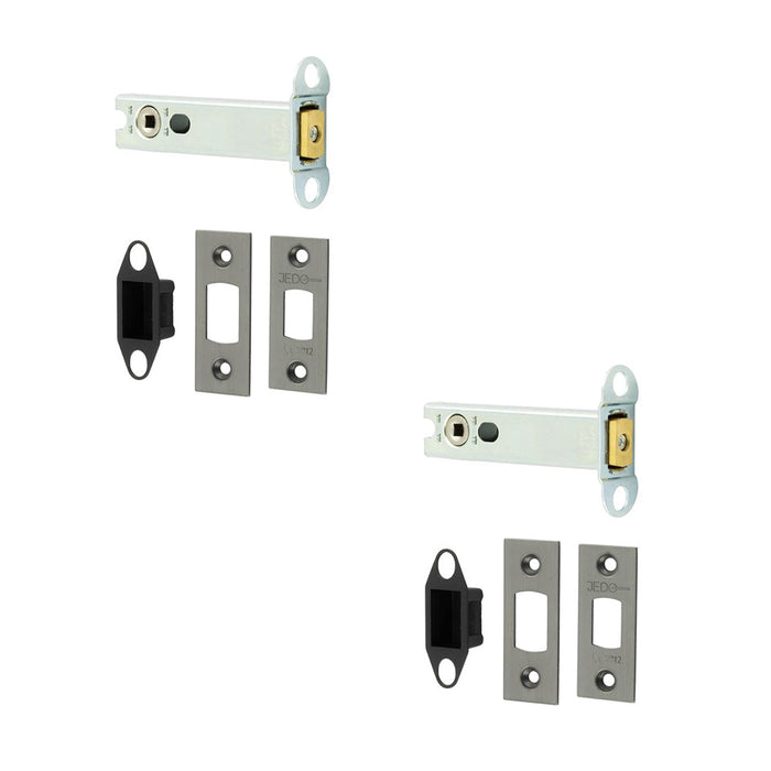 PACK Heavy Duty 102mm Tubular Deadbolts Metal Finish Maximum Security Door Bolt