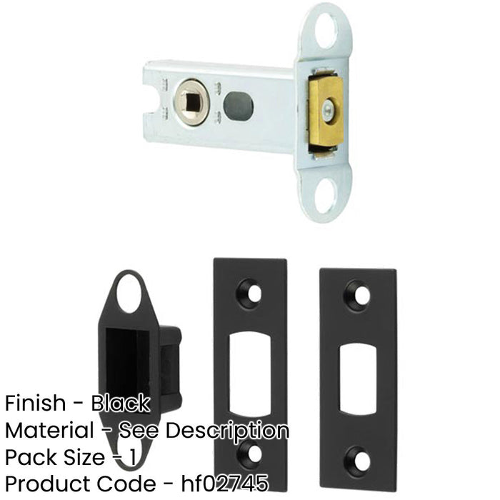 High Security Heavy Duty Tubular Deadbolts 64mm Stylish Black Finish Door Bolt-1