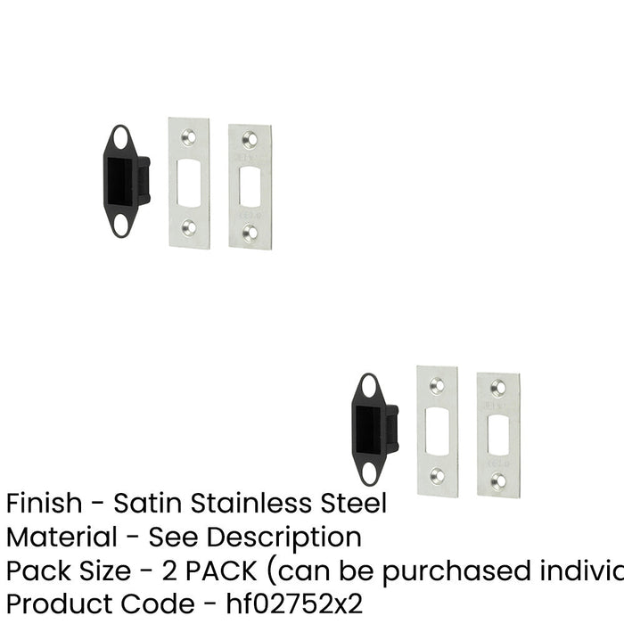 PACK Durable Accessory Packs Heavy Duty Tubular Deadbolts Satin Stainless Steel Door Bolt-1