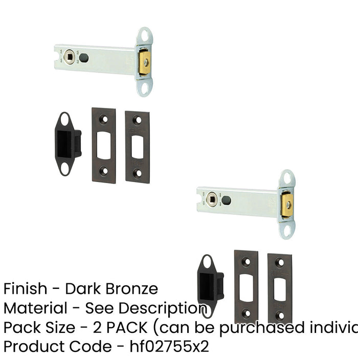 PACK High Security Heavy Duty Tubular Deadbolts Dark Bronze Finish Door Bolt-1