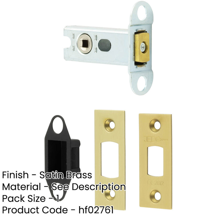 64mm Heavy Duty Satin Brass Tubular Deadbolts Ultimate Security Door Bolt-1