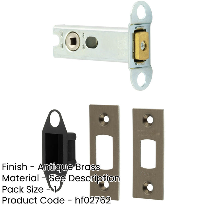Heavy Duty 76mm Tubular Deadbolts Antique Brass Enhanced Security Door Bolt-1