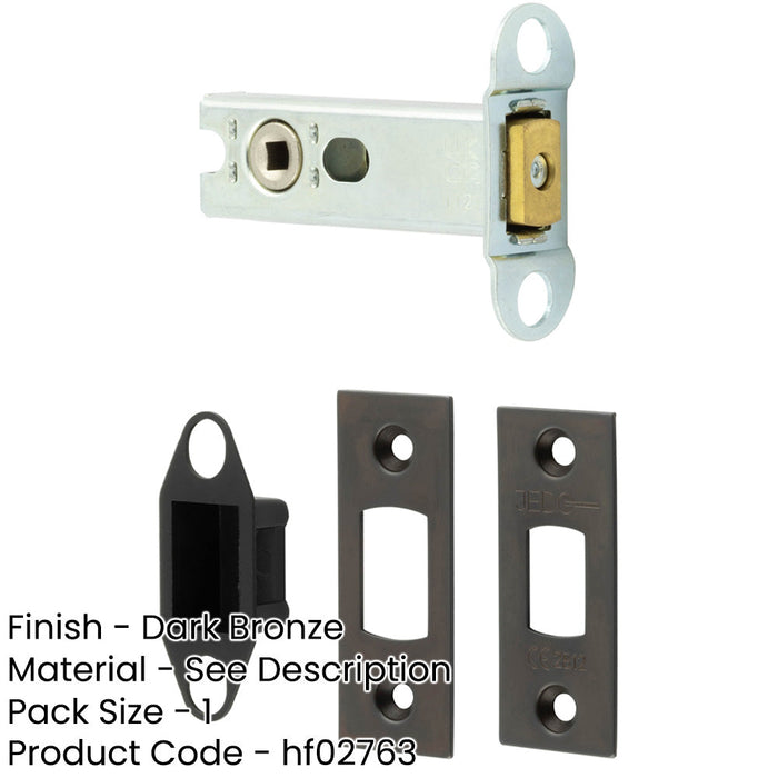 Heavy Duty 76mm Tubular Deadbolts Dark Bronze Enhanced Security Door Bolt-1