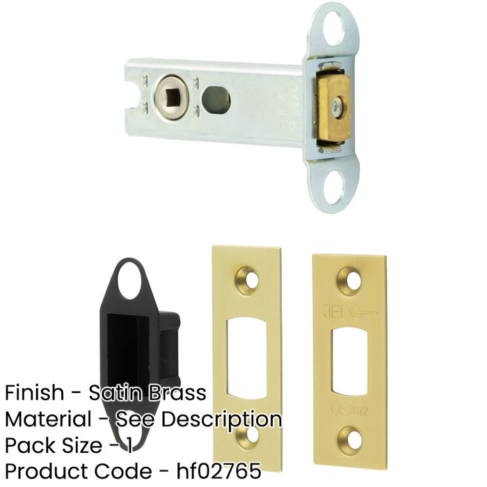 High Security Heavy Duty Tubular Deadbolts 76mm Satin Brass Finish Door Bolt-1