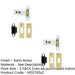 PACK High Security Heavy Duty Tubular Deadbolts 76mm Satin Brass Finish Door Bolt-1