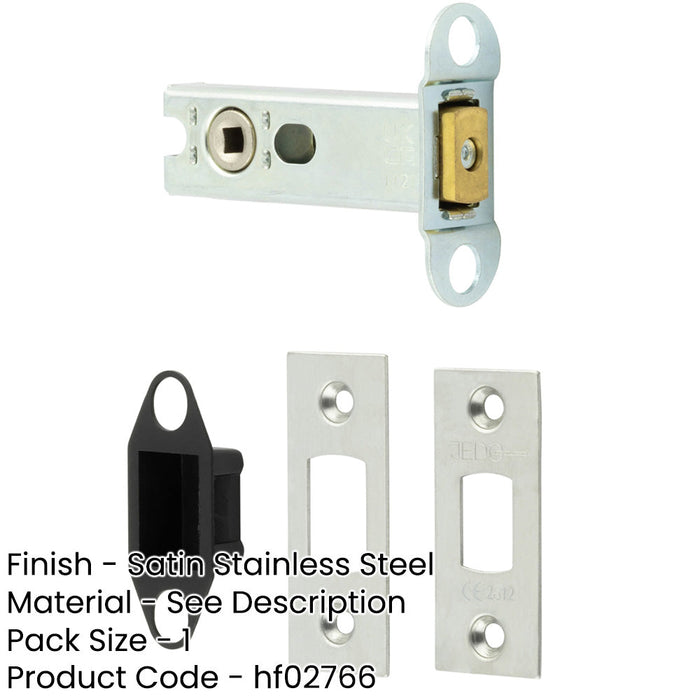 Heavy Duty Tubular Deadbolts 76mm Satin Stainless Steel Ultimate Security Door Bolt-1