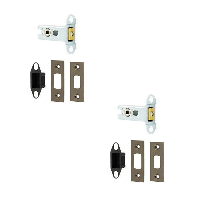 PACK 64mm Heavy Duty Tubular Deadbolts Antique Brass Maximum Security Door Bolt