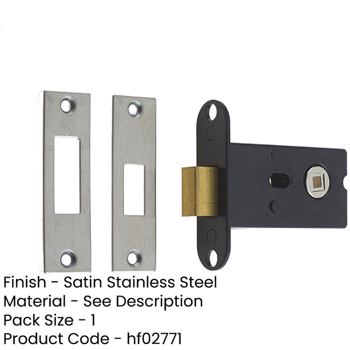 Satin Stainless Steel Deadbolts 76mm with Spindle Enhanced Security Door Bolt-1