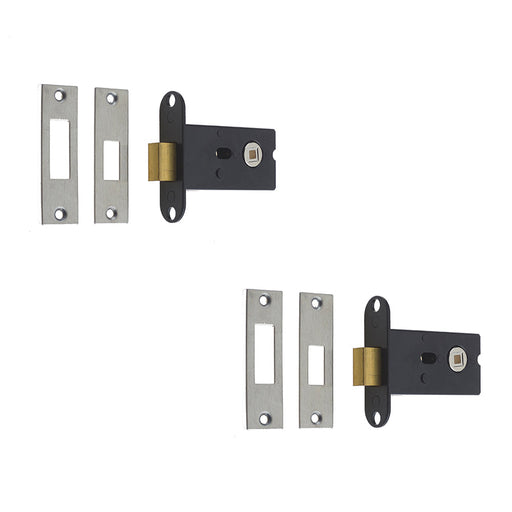 PACK Satin Stainless Steel Deadbolts 76mm with Spindle Enhanced Security Door Bolt