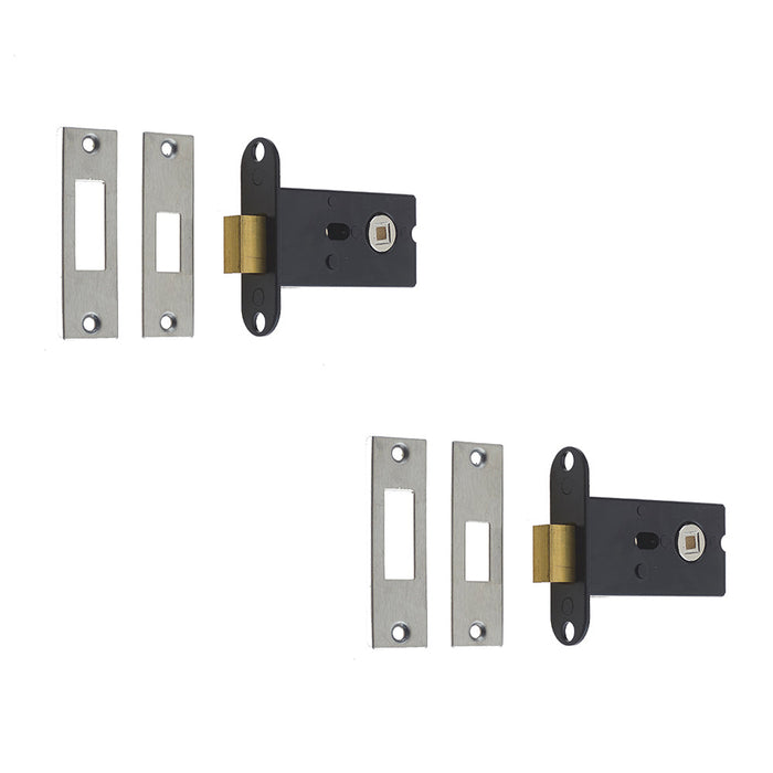 PACK Satin Stainless Steel Deadbolts 76mm with Spindle Enhanced Security Door Bolt