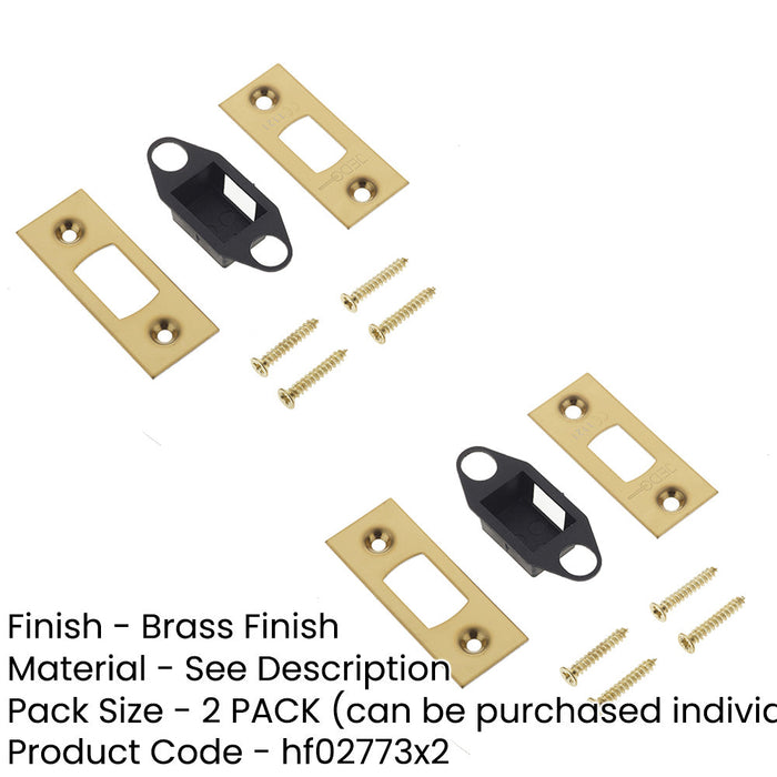 PACK Durable Brass Accessory Packs Heavy Duty Tubular Deadbolts Door Bolt-1