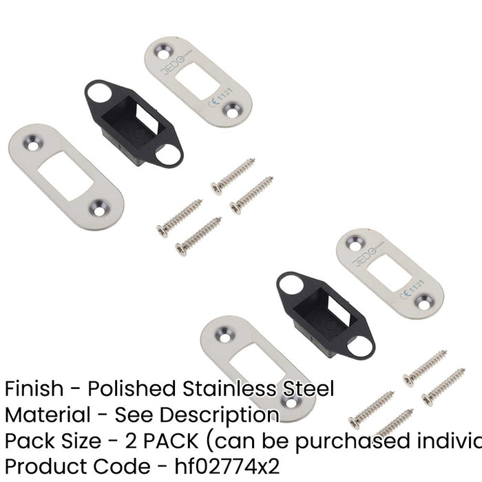 PACK Premium Radiused Accessory Packs Heavy Duty Tubular Deadbolts Polished Stainless Steel Door Bolt-1
