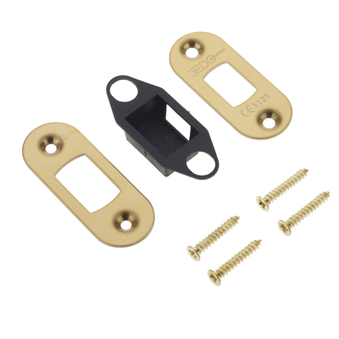 Premium Radiused Accessory Packs Heavy Duty Tubular Deadbolts Brass Finish Door Bolt