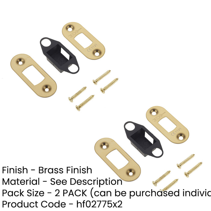 PACK Premium Radiused Accessory Packs Heavy Duty Tubular Deadbolts Brass Finish Door Bolt-1
