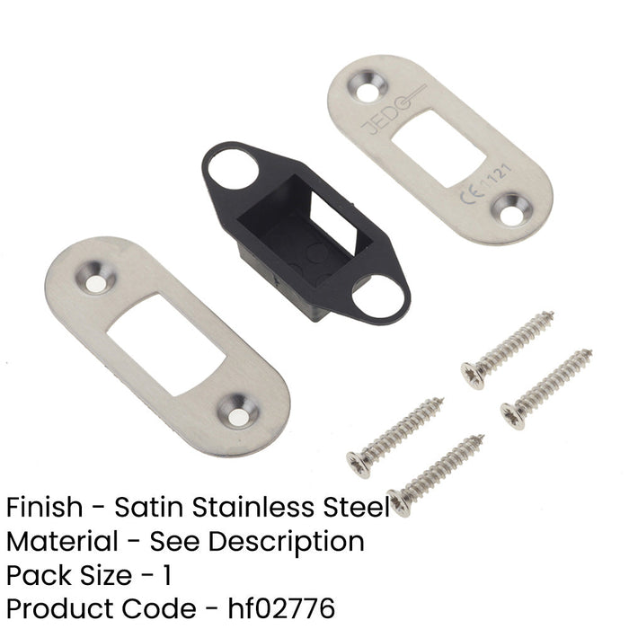 Heavy Duty Tubular Deadbolt Radiused Accessory Packs Satin Stainless Steel Door Bolt-1