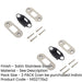 PACK Heavy Duty Tubular Deadbolt Radiused Accessory Packs Satin Stainless Steel Door Bolt-1