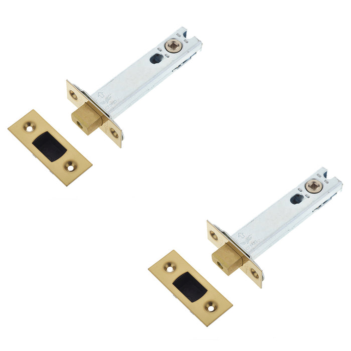 PACK High Security Heavy Duty Tubular Deadbolts with Brass Finish Doors Door Bolt