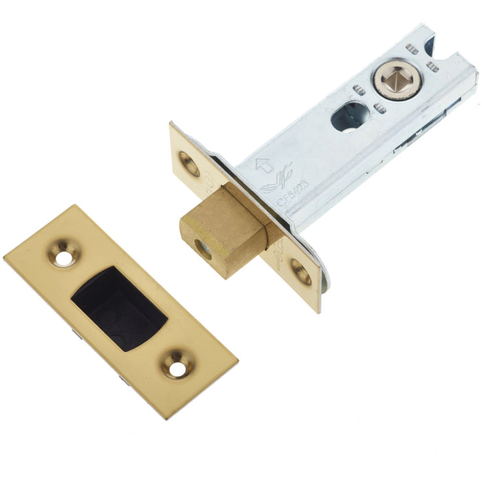Secure Heavy Duty Tubular Deadbolts with Brass Finish 76mm Door Bolt