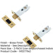 PACK Secure Heavy Duty Tubular Deadbolts with Brass Finish 76mm Door Bolt-1