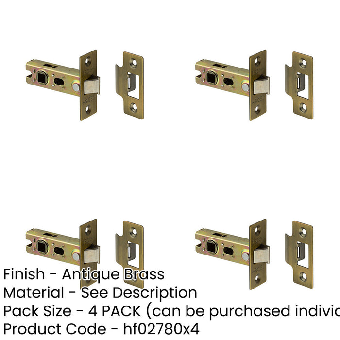 PACK High-Quality 64mm Tubular Latch Enhanced Security-1