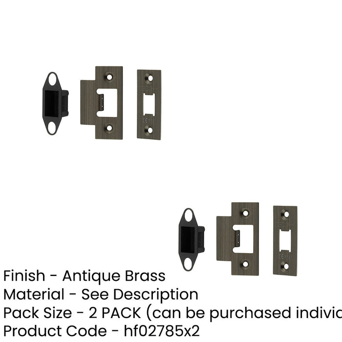 PACK High-Quality Accessory Packs Heavy Duty Tubular Latches Antique Brass Finish-1