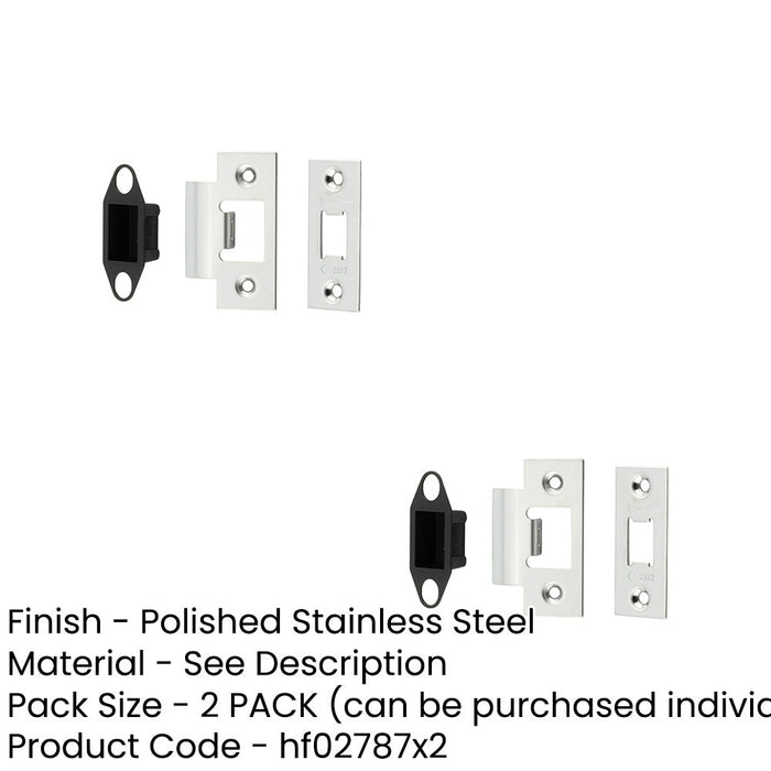 PACK Premium Accessory Packs Heavy Duty Polished Stainless Steel Tubular Latches-1