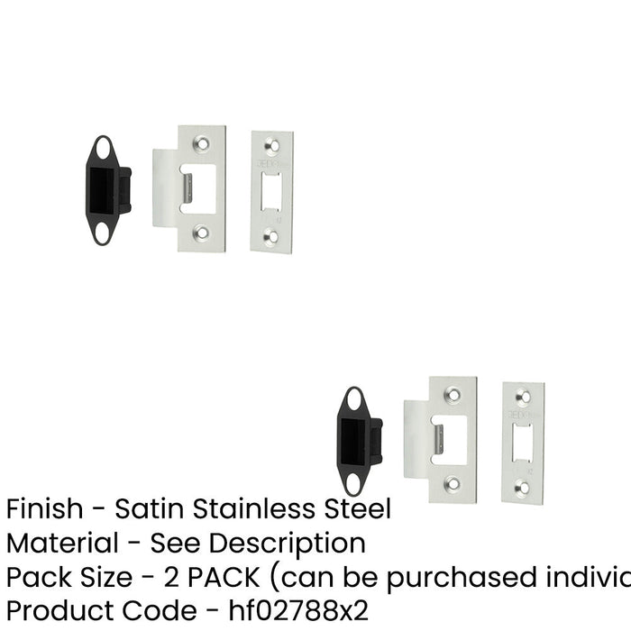 PACK Heavy Duty Tubular Latch Accessory Packs Satin Stainless Steel Enhanced Security-1