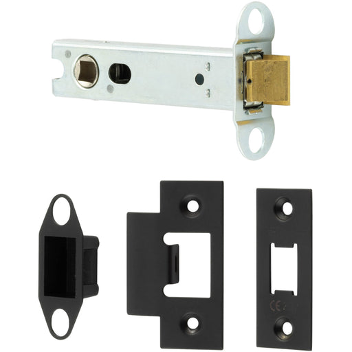 Heavy Duty Tubular Latches Premium Quality 102mm Black Durable Door Security