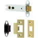 Heavy Duty Tubular Latches 102mm Satin Brass Secure Locking