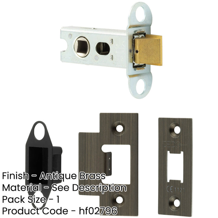 Durable 64mm Antique Brass Tubular Latch with Degree Short Travel-1